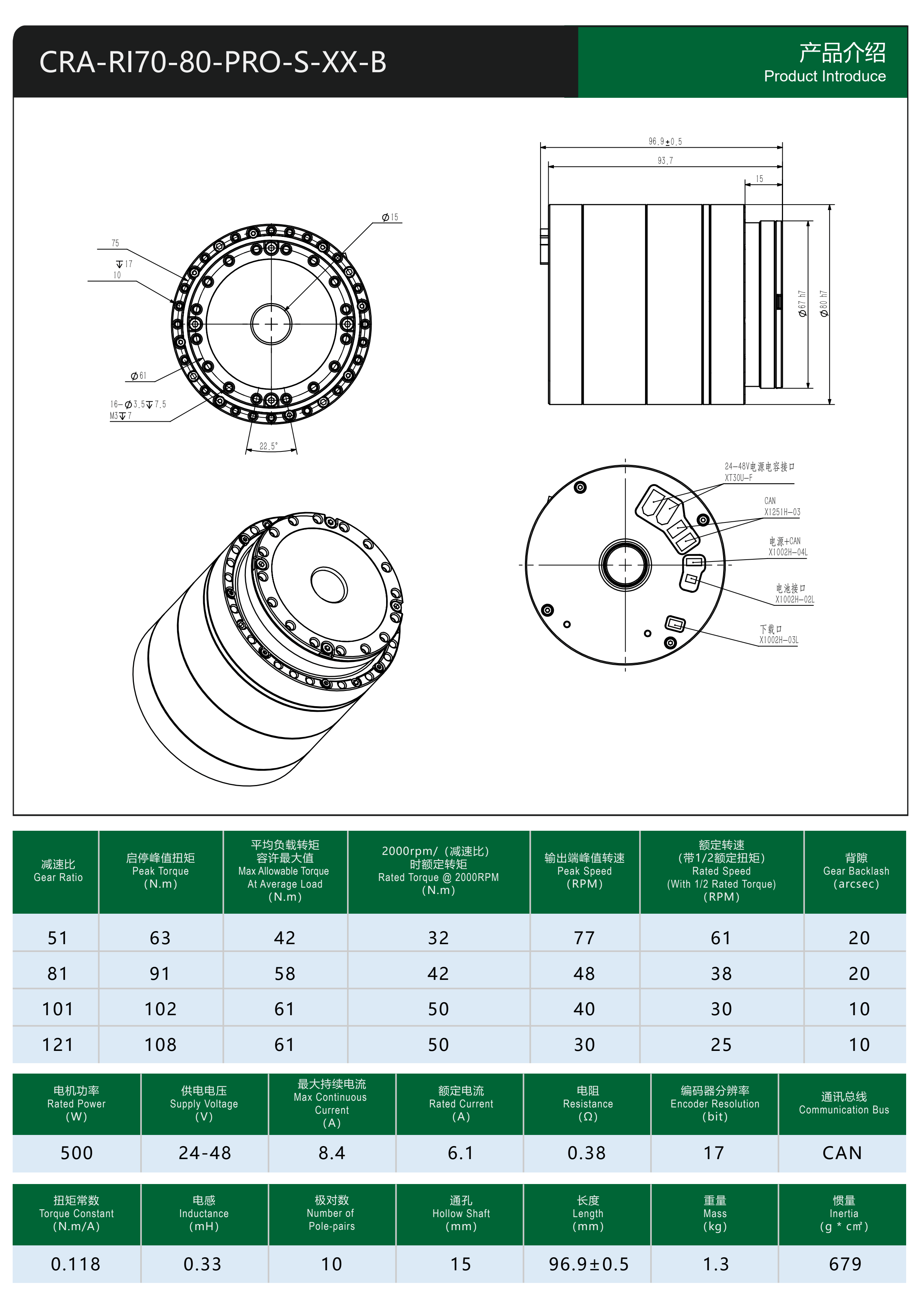 Harmonic Actuator 70-80sb