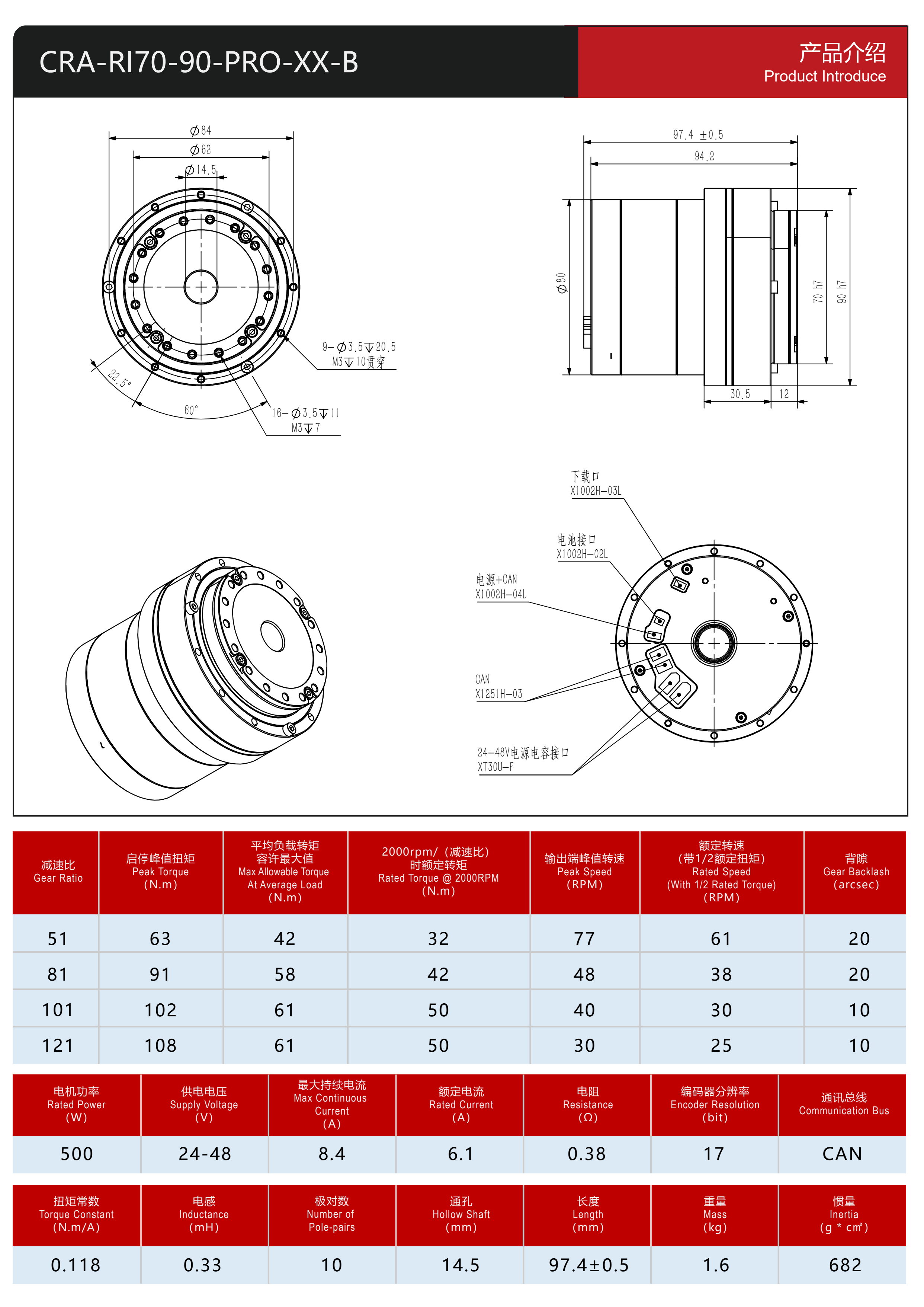 Harmonic Actuator 70-90b