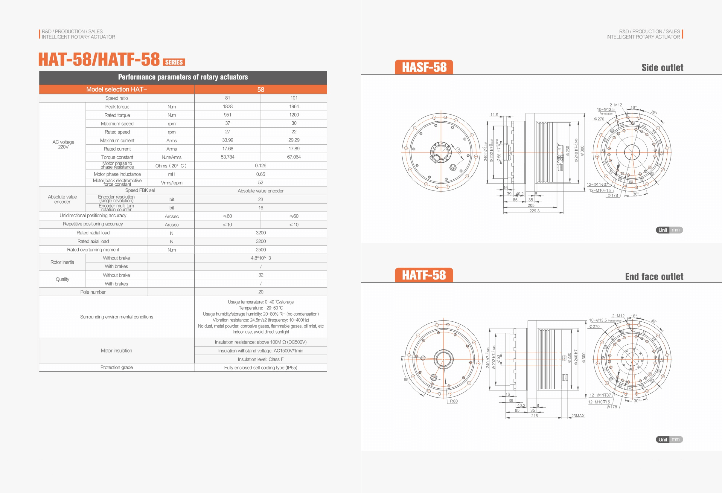 Rotary Actuator Motor
